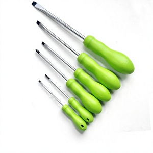 Flat Head <b>Screwdriver</b> Set Magnetic Tip Industrial Grade Polishing Finish Aluminum Handle Manual Tool For Home Auto Repair - Product Image 5