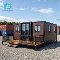Maison conteneur modulaire extensible moderne à double aile flexible de 40 pieds pour logement agricole