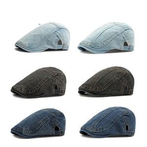 Gorras de mezclilla estilo Gatsby vintage ajustables de alta calidad al por mayor para hombres y mujeres, gorras de golf y sombreros tipo Newsboy - Product Image 4