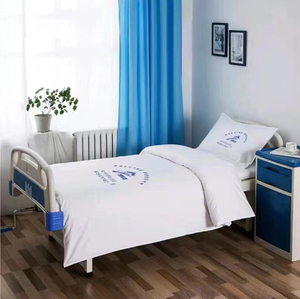 Sábanas Blancas Clásicas para <span class=keywords><strong>Cama</strong></span> de Hospital, Juego de Sábanas de Hospital de Tejido Suave y Ajustable - Product Image 6