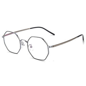 Montures de lunettes Danyang octogonales pleines montures, légères en titane pur, unisexe, verres en résine, design hexagonal 3050 - Product Image 3