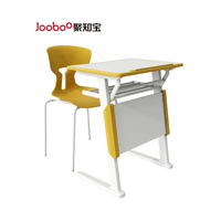 Ensemble de bureau et chaise d'école américains, réglable, en métal, une place, design moderne