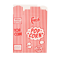 Caja de Palomitas de Maíz con Tapa Cerrada a Rayas Rojas y Blancas, Cajas de Palomitas de Maíz de Cartón Blanco para Fiestas de Cine y Noches de Cine