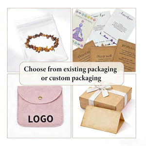 สร้อยข้อมือลูกปัดหินธรรมชาติที่มีคุณภาพสูงอัญมณีสีเขียวอมเมทิสต์และตาเสือผสมคริสตัลรักษาของขวัญเครื่องประดับ - Product Image 5