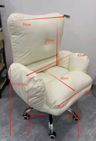 Chaise de bureau à hauteur réglable avec repose-jambes : Fauteuil inclinable ergonomique pour le travail, les jeux et la relaxation