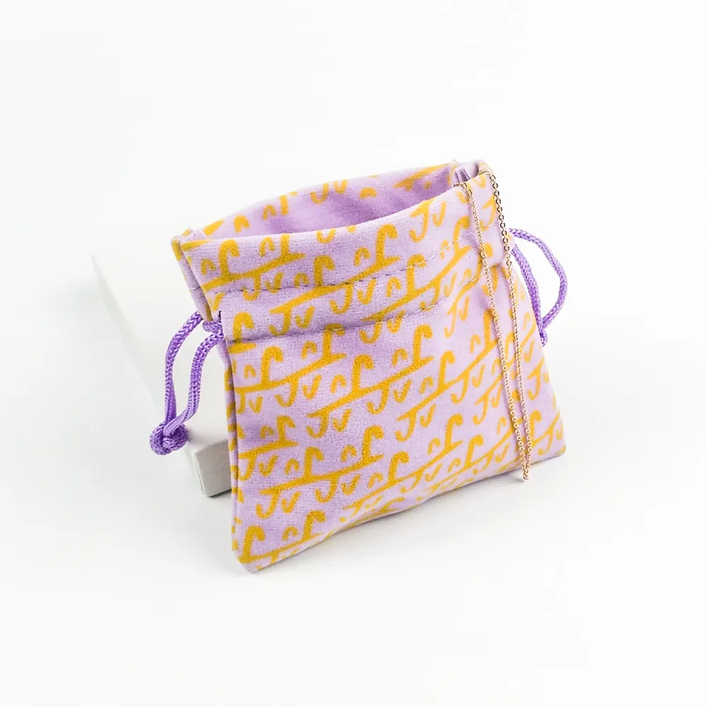 9*9 stampa di borse complete in tessuto di velluto personalizzato come sacchetti con coulisse per imballaggio in velluto artistico