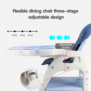 Chaise haute bébé double couche avec assise réglable, siège d'apprentissage, chaise droite, table de jeu 2-en-1 - Product Image 5