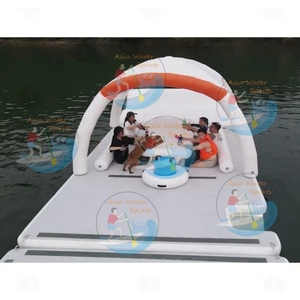 Isla Flotante Gigante para Fiestas, Plataforma Inflable de PVC Resistente para <span class=keywords><strong>Playa</strong></span> o Lago, Venta Directa de Fábrica - Product Image 5