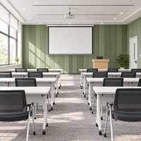 Panneaux acoustiques en feutre PET écologiques CTPAT BSCI ISO, à fentes en V, pour bureaux et maisons, solutions de décoration murale absorbant le son sur mesure