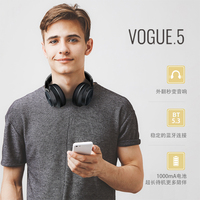 DOQAUS headphone nirkabel mode 5, headphone nirkabel kualitas suara Premium dengan pengisian daya Cepat Dan headphone