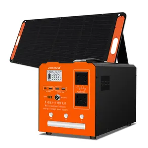 ZhengXi 2000W Lithium Battery Solar Generator Portátil Power Charging Station Iluminação Sistema De Energia Portátil com Inversor