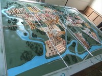Modèle de table de sable miniature en plastique ABS vert et blanc de haute qualité pour la planification urbaine et les maquettes de bâtiments 3D