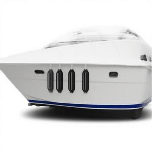 Rodamiento de bisagra para defensa de barco de 27 pulgadas de larga duración, paquete de 4, negro, resistente a los rayos UV, aleación de acero, herrajes marinos, nuevo - Product Image 1