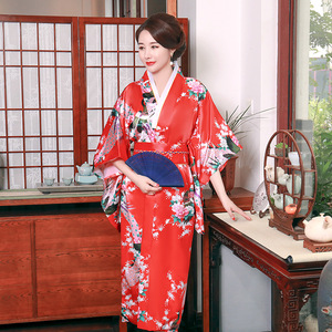 Kimono de estilo <span class=keywords><strong>tradicional</strong></span> japonés para chica, vestido Vintage con estampado Floral, disfraz Oriental <span class=keywords><strong>Haori</strong></span> Yukata, ropa asiática - Product Image 2