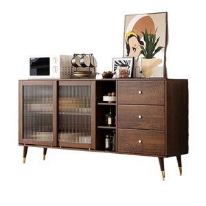 Aparador de madera maciza de 900 mm de altura, mueble de almacenamiento multifuncional para cocina y comedor, estación para condimentos - Product Image 5