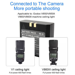NOUVEAU 2200mAh VB18 VB-19 VB19 Batterie de remplacement pour GODOX V850 V860 V850II V860IIC V860IIN V860IIS V860IIF V860IIF NEEWER TT850 - Product Image 5