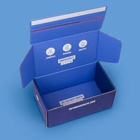 Boîte d'expédition écologique personnalisée avec logo imprimé, bande détachable, boîte pliante en carton durable pour envoi postal