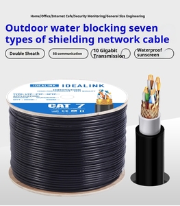 Câble <span class=keywords><strong>Ethernet</strong></span> extérieur Cat7 câble réseau SFTP étanche résistant aux UV de 100 pieds <span class=keywords><strong>pour</strong></span> CCTV/usage industriel, prise en charge PoE 10Gbps - Product Image 3