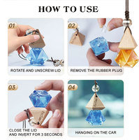 Diffuseur de parfum pour voiture en verre suspendu et flacon de sérum de soin pour la peau avec pompe pulvérisatrice rechargeable