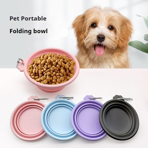 FishPrincess 350ml <span class=keywords><strong>Silicone</strong></span> per animali domestici ciotole pieghevole portatile cibo per cani contenitore acqua potabile alimentazione ciotola cibo per animali domestici - Product Image 1