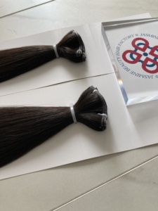 ผมต่อแบบเวฟท์แท้จาก Genius Weft ขายส่ง แบบ Double Drawn สามารถตัดได้ ไม่มีรอยต่อ ไม่รับคืนสินค้า สีบาลายาจแบบ Piano  รับทำโลโก้ตามสั่ง - Product Image 4