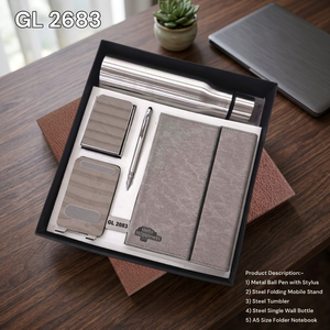 Set de Regalo Corporativo Premium 5 en 1: Vaso de Acero Inoxidable, Cuaderno A5, Bolígrafo Metálico, Soporte Plegable para Móvil, Personalizado para Empresas - Product Image 5