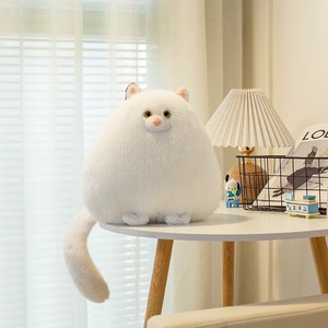 Juguete de Peluche de <span class=keywords><strong>Gato</strong></span> <span class=keywords><strong>Persa</strong></span> Blanco Personalizado, Peluche Corto y Suave Relleno de Algodón PP, Juguete de Peluche de Animal para el Hogar, Gran Venta - Product Image 6