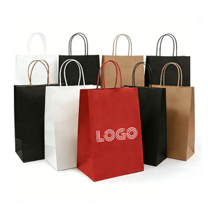 Bolsas de Papel Kraft Marrón Desechables Impresas con Logo Personalizado para Comida para Llevar, Empaque de Regalo y Compras con Su Propio Logo - Product Image 1