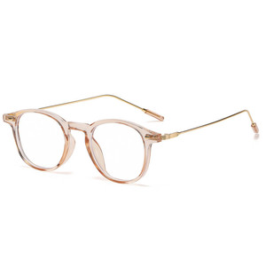 Jamie 9321 Round <b>Frame</b> Anti Blue Light Glasses Unisex Medium <b>Metal</b> <b>Frame</b> Ac Lens For Women Men Optical Eyewear - Product Image 3