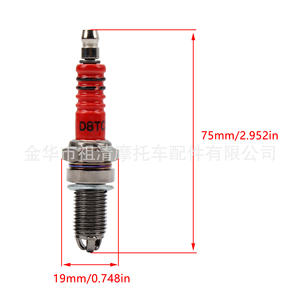 Bougie d'allumage Zuqing D8TC 75mm à trois électrodes pour <span class=keywords><strong>moto</strong></span> tout-terrain 110 125cc - Product Image 1
