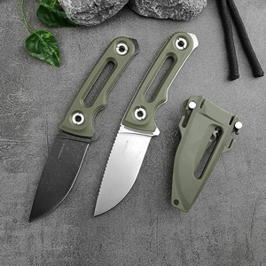 Couteau droit compact EDC pour le camping, lame FX 8Cr13MoV, épaisseur 2,9 mm, manche intégral antidérapant, portable, polyvalent pour la pêche et la chasse - Product Image 1