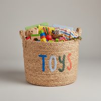 Panier de rangement léger et mignon en corde de papier tressée, idéal pour la chambre d'enfant, sans danger pour les aliments