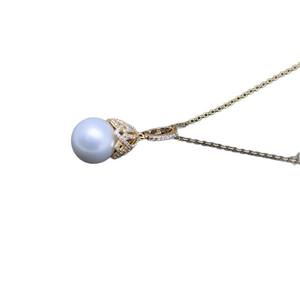 Wholesale 11-12mm Freshwater Round Pearl <b>Pendant</b> Charm Strong <b>Light</b> Fine Flaws S925 Silver Fashion for Female <b>Three</b> Lives <b>Three</b> - Product Image 5