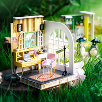 Kit de maison miniature DIY IIECREATE L-2206, puzzle en bois 3D, accessoires de maison de poupée, thème du thé de l'après-midi, échelle 1:24