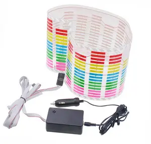 다채로운 자동차 스티커 음악 리듬 LED EL 라이트 램프 사운드 활성화 이퀄라이저