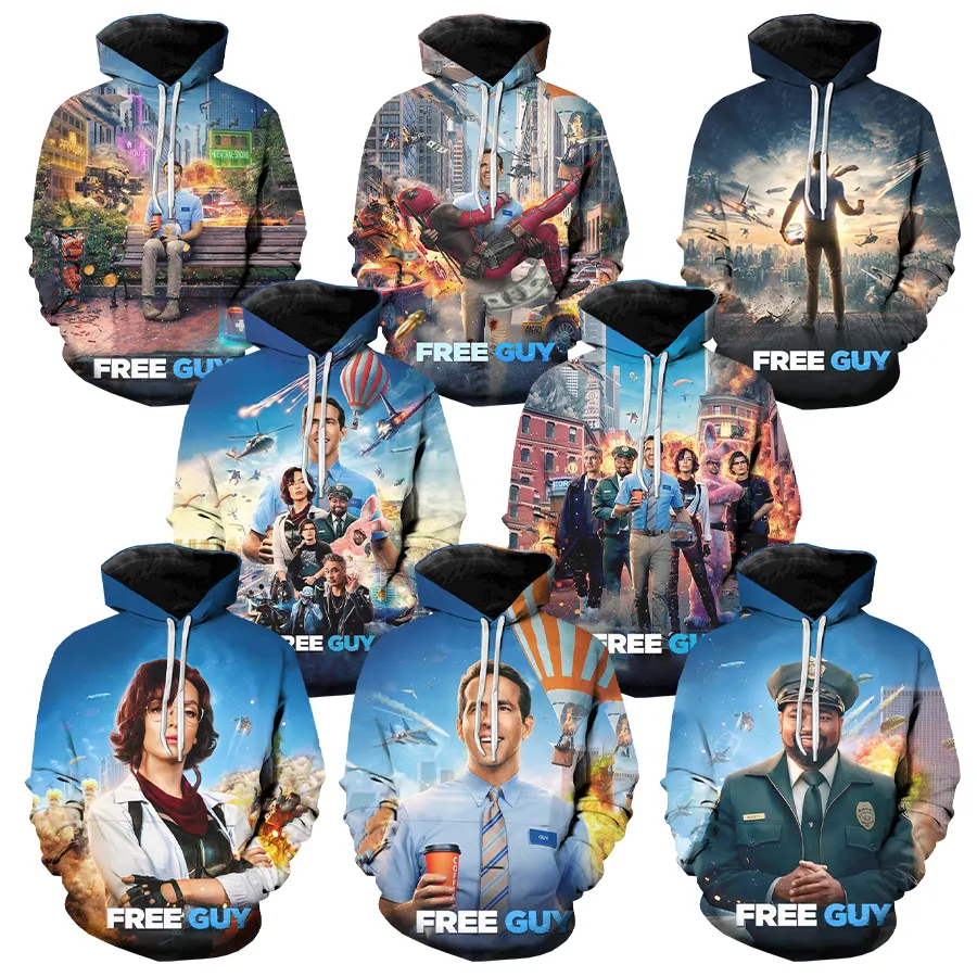 2023 Printed Hoody Man Hot Games Movie 3D Printing Hoodies Men's Casual Fashion Oversized Pullover Sweater Male Jersey