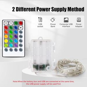 Wasserdichte USB-<span class=keywords><strong>LED</strong></span>-Lampen schnur mit Sprach-und Fernbedienung IP68 5m 50 LEDs RGB-Vollfarb-Synchron leuchten - Product Image 4