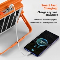 Solarbetriebener IP65 wasserdichter LED-Strahler, ultrahelles, wiederaufladbares Licht, 50.000 Stunden Lebensdauer, für den Einsatz im Freien, beim Camping, im Notfall