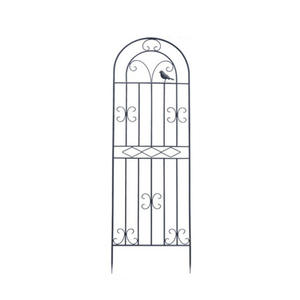 Panel de Enrejado Clásico de Hierro Forjado para Plantas Trepadoras, Valla de Jardín para Exteriores con Diseño Ornamental, Marco de Soporte Metálico Pintado - Product Image 3