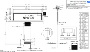 En kaliteli 2 inç 2.05 inç 2.05 ''oled ekran paneli SSD1309 3131pin UG-2832KSWMG01 - Product Image 4