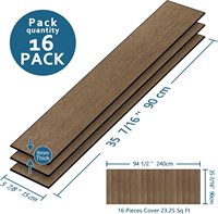 Lot de 16 panneaux muraux en bois de noyer autocollants insonorisants, panneaux acoustiques en PET à grain de bois pour bureau