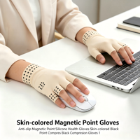 Magnetische Punkthandschuhe aus Nylon mit Antirutsch-Funktion, Gesundheitsdruckhandschuhe mit Touchscreen- und Nadelerkennungsfunktion für Radfahren, Skifahren und Outdoor-Aktivitäten