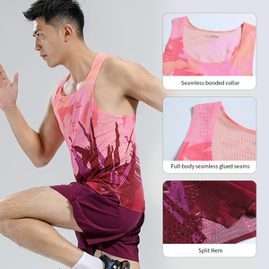 Chemise de sport sans manches pour homme, séchage rapide, évacuation de l'humidité, 100% polyester, respirante, fitness, course à pied, entraînement - Product Image 3