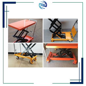 Mesa elevadora móvil hidráulica de tijera de altura ajustable con rodillos diseñados para el manejo de cargas pesadas y un movimiento eficiente - Product Image 2