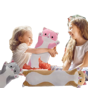 2023 simpatico peluche per gatti bambola lunga per gatti che dorme abbraccio di peluche giocattoli di peluche farciti personalizzati gatto imbottito lungo pillow2023 carino - Product Image 3