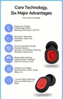 Bouchons d'oreilles réutilisables anti-bruit, protection auditive, souples en silicone, pour le sommeil et les voyages