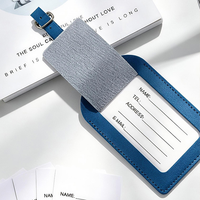 Etiqueta de Cuero para Equipaje, Personalizada con Logotipo, Impermeable, de Cuero PU, para Identificación de Maletas de Viaje