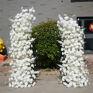 Arco de Flores para Decoración de Bodas, Arreglo Floral para Arco de Boda, Arco de Flores Artificiales Realistas de Color Blanco - Product Image 1