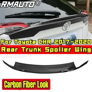 Aileron de toit arrière de voiture, kit carrosserie en plastique ABS, aspect carbone, aileron arrière pour Toyota CHR 2017 2018 2019 2020, accessoires de voiture - Product Image 2