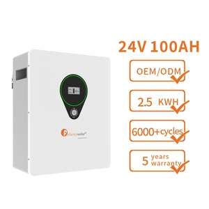 Batterie solaire 2,5 kW, batterie au phosphate de fer et de lithium 24 V 100 Ah, solaire et batterie pour la maison - Product Image 1